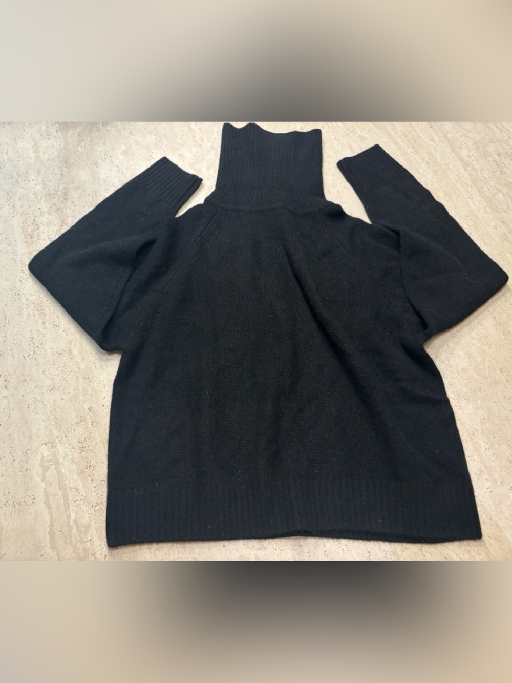 Quince Women's Black Turtleneck Sweater